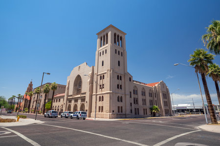 Old Church in downtown Phoenix Arizona in USAのeditorial素材