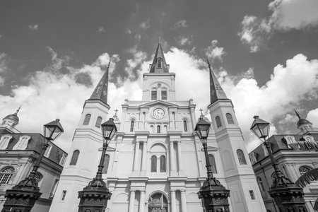 Saint Louis Cathedral in the French Quarter in New Orleans, Louisiana.のeditorial素材