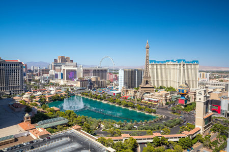 Aerial view of Las Vegas strip in Nevada USAのeditorial素材