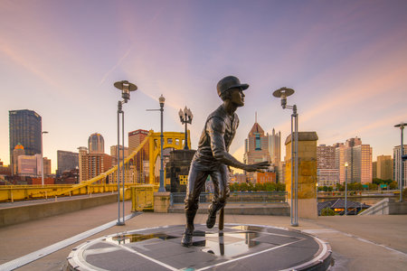 PITTSBURGH, USA - OCT 30: PNC Baseball Park in Pittsburgh, Pennsylvania on October 30, 2016. PNC Park has been home to the Pittsburgh Pirates since 2001.のeditorial素材