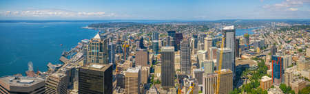 View of downtown Seattle skyline in Seattle Washington, USAの写真素材
