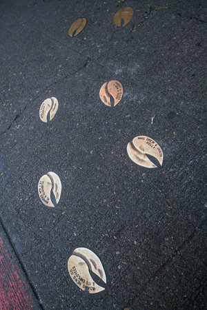 SEATTLE-JULY 29: Pike Place Public Market in Seattle on July 29, 2016. The city has proposed building a new walkway from the historic market to the revitalized waterfront.のeditorial素材