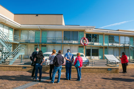 MEMPHIS, USA - NOV 13: National Civil Rights Museum on November 13, 2016. It is built around the former Lorraine Motel, where Martin Luther King was assassinatedのeditorial素材
