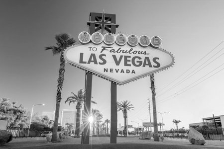 The Welcome to Fabulous Las Vegas sign in Las Vegas, Nevada USAのeditorial素材