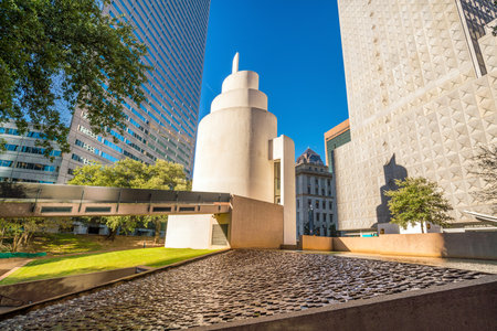 DALLAS, NOV 21 : Thanksgiving Square in Downtown Dallas. A private park and public facility anchoring the Thanksgiving Commercial Center district of downtown Dallas, Texas on November 21, 2016のeditorial素材