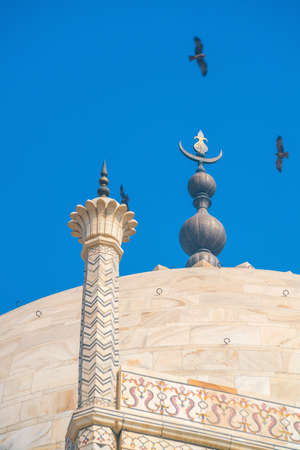 Details of decorations in Taj Mahal, Agra Indiaの写真素材