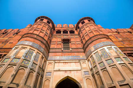 Heritage site Agra Fort (or Red Fort)  in Indiaの写真素材