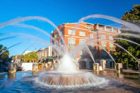 Fountain at  the Waterfront Park in Charleston, South Carolina, USAの写真素材
