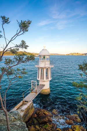 Cremorne Point Lighthouse on Sydney Harbour, Australiaのeditorial素材