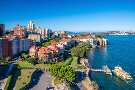 Kirribilli skyline with blue sky in Sydneyのeditorial素材