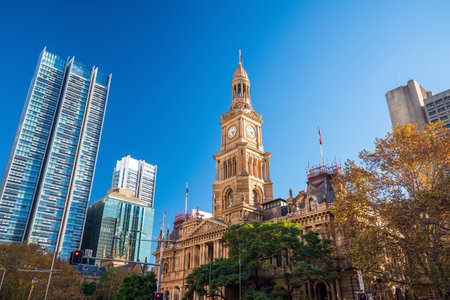 Sydney Town Hall in Australia, New South Wales. Built in 1889のeditorial素材