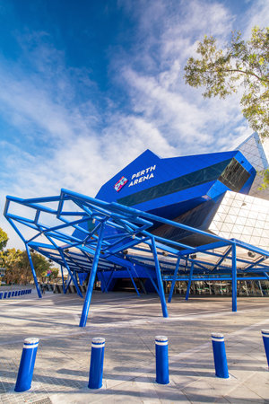 PERTH, AUSTRALIA - JULY 14 :  Perth Arena in downtown Perth Australia on July 14, 2017 It is an entertainment and sporting arena in the city centre of Perth, Western Australiaのeditorial素材