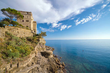 Monterosso al Mare, old seaside villages of the Cinque Terre on the Italian Riviera in Italyの写真素材