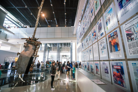 WASHINGTON, DC - 4 MARCH : Interior of Newseum in Washington, DC, the United States on 4 March, 2018のeditorial素材