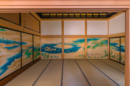 NAGOYA,  JAPAN - APRIL 19: Interior of Honmaru Palace of Nagoya Castle on April 19, 2018のeditorial素材
