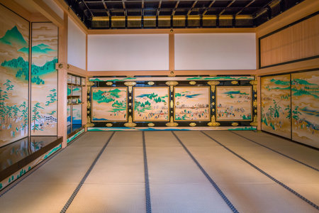 NAGOYA,  JAPAN - APRIL 19: Interior of Honmaru Palace of Nagoya Castle on April 19, 2018のeditorial素材