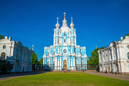 St. Petersburg, Russia, Resurrection cathedral of Resurrection Novodevichiy Smolniy cloisterのeditorial素材