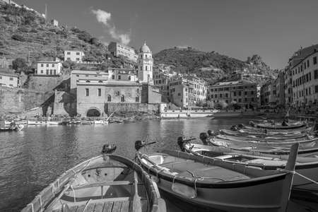 View of Vernazza. One of five famous colorful villages of Cinque Terre National Park in Italy