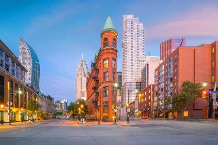 Downtown Toronto city Skyline at  twilight in Ontario, Canada