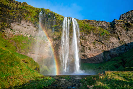 Iceland beautiful landscape, Icelandic nature landscape. Famous tourist attractionsの写真素材
