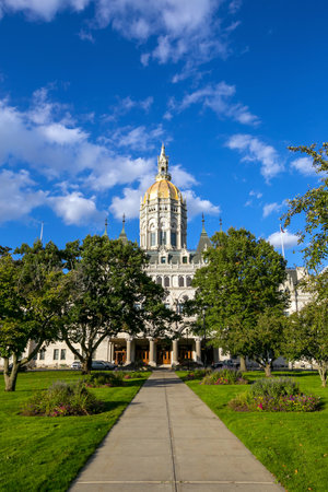 Connecticut State Capitol in downtown Hartford, Connecticut in USAのeditorial素材