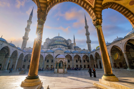 The Sultanahmet Mosque (Blue Mosque) in Istanbul, Turkeyのeditorial素材