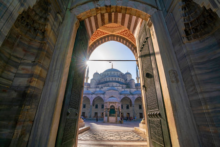 The Sultanahmet Mosque (Blue Mosque) in Istanbul, Turkeyのeditorial素材