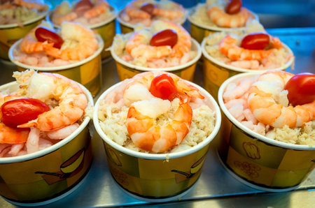 Seafood at Fisherman wharf in san francisco, USA