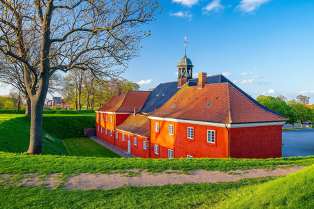 Travel attraction, view of the Kastellet citadel in Copenhagen, Denmark.のeditorial素材