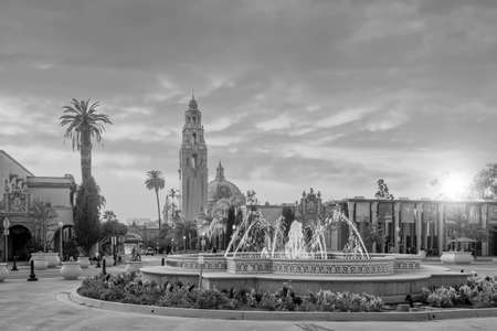 San Diego  Balboa public park at sunset in California USAの写真素材