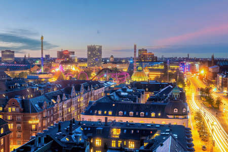 Copenhagen downtown city skyline, cityscape of Denmark