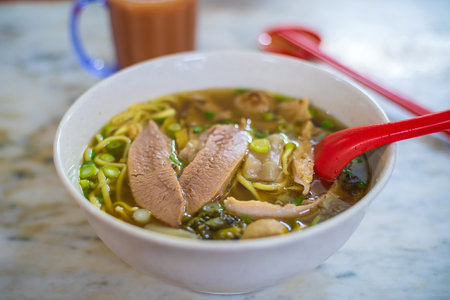 Malaysia famous food, beef noodle chinese styleの写真素材