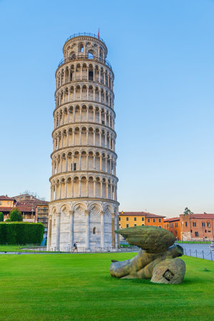 Pisa, Italy - June 25, 2023 : Magnificent Pisa, Architecture, Cathedrals and Leaning Tower of Pisaの写真素材