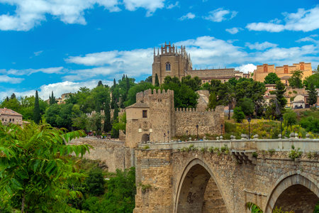 Toledo city skyline, cityscape of  Spain in Europeの写真素材