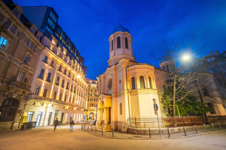 Bucharest city skyline, cityscape of Romania in Europeの写真素材
