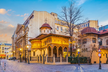 Old town Bucharest city skyline, cityscape of Romania in Europeの写真素材