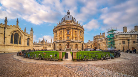 Old town of Oxford city, cityscape of England Europeの写真素材