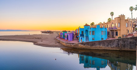 Cityscape of Capitola town, cityscape of   Santa Cruz County in California, USAの写真素材