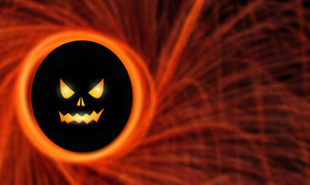 Halloween sale Banners with the characters on the background, Halloween sale message with pumpkin, Banner for Halloween party with place for text.の写真素材