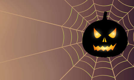 Halloween sale Banners with the characters on the background, Halloween sale message with pumpkin, Banner for Halloween party with place for text.の写真素材