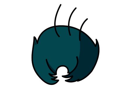 Vector cartoon illustration of cute bat.Isolated on white background.のイラスト素材