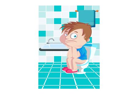 Cute boy Character. Vector Illustration. Isolated on white background.のイラスト素材