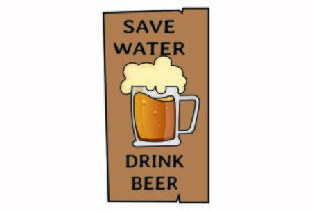 Vector cartoon illustration of beer mug. Lettering save water and drink beer text. Isolated on white background.のイラスト素材