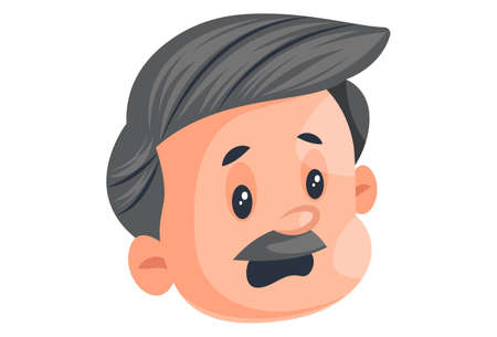 Businessman is shocked. vector graphic illustration. individually on a white background.のイラスト素材