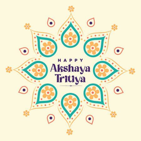 Banner design of akshaya tritiya festival wishing card template. Vector graphic illustration.のイラスト素材