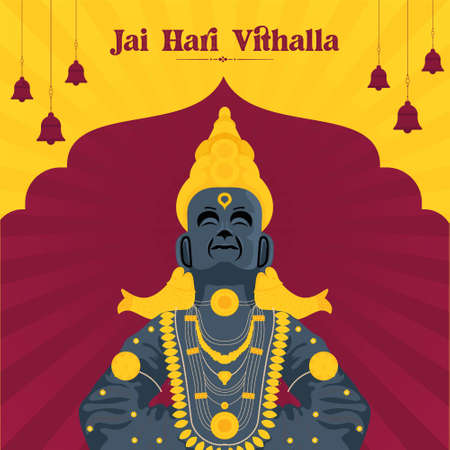 Jai hari vithalla banner design template.のイラスト素材