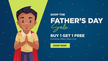 Happy father's day sale banner design template.のイラスト素材