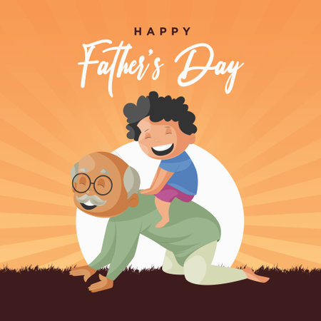 Banner design of happy father's day template.のイラスト素材