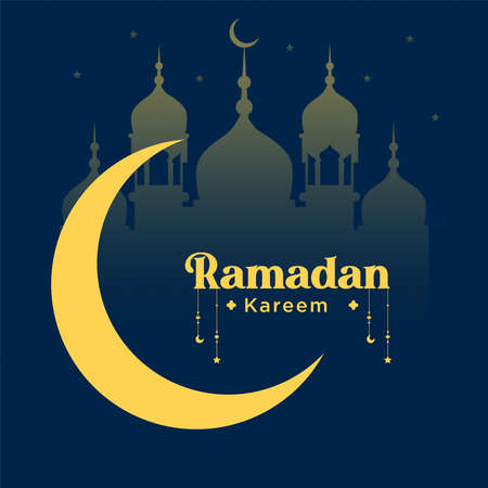 Ramadan kareem banner design. Vector graphic illustration.のイラスト素材