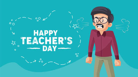 Happy Teacherâs Day banner design template.のイラスト素材